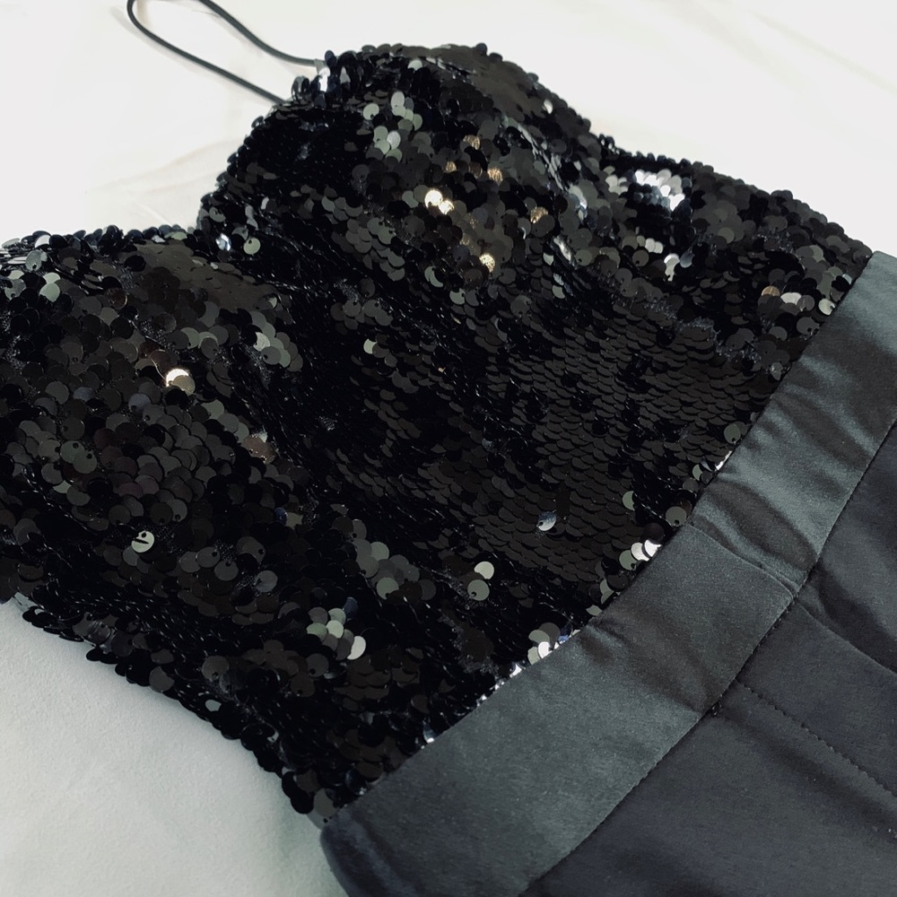 ZARA - Black Sequin Tuxedo Jumpsuit